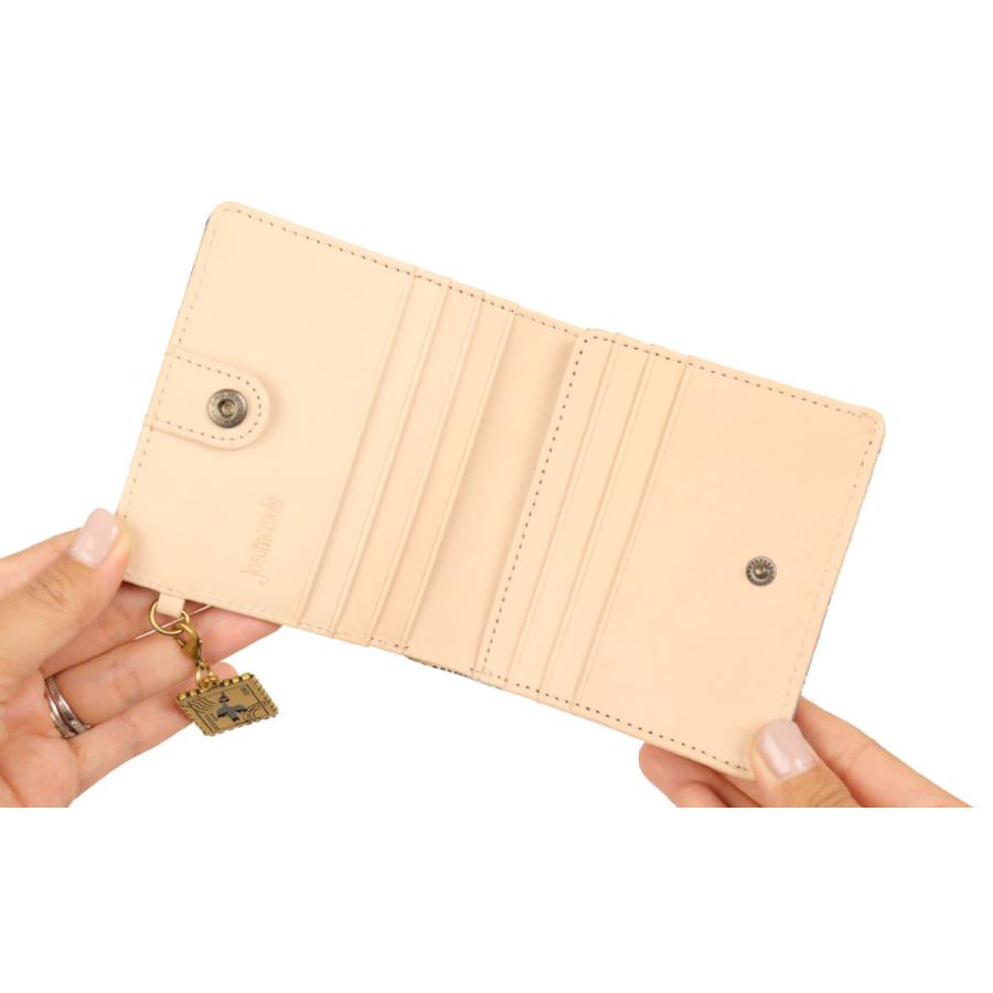 Jocomomola（ホコモモラ） 二つ折り財布 ボックス型小銭入れ 切手柄
