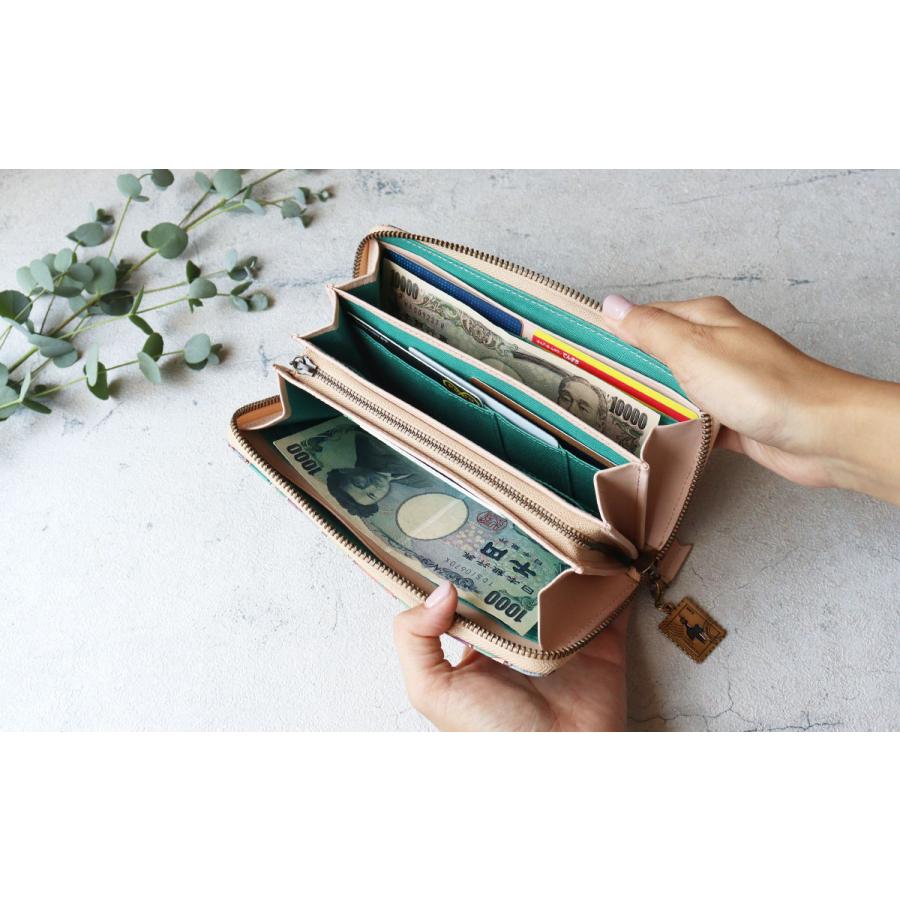 Jocomomola（ホコモモラ） ラウンドファスナー長財布 切手柄 セーヨ