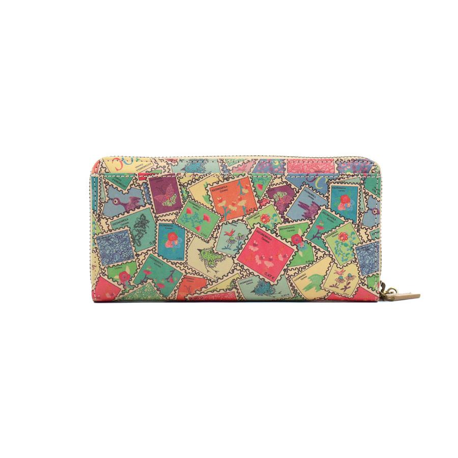 Jocomomola（ホコモモラ） ラウンドファスナー長財布 切手柄 セーヨ