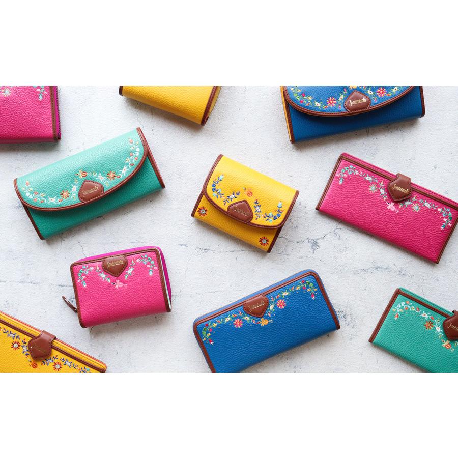 Jocomomola 薄マチ長財布 刺繍 鳥 jocomomola ホコモモラ ペタロ Jocomomola 薄マチ長財布 刺繍 鳥 jocomomola ホコモモラ ペタロ