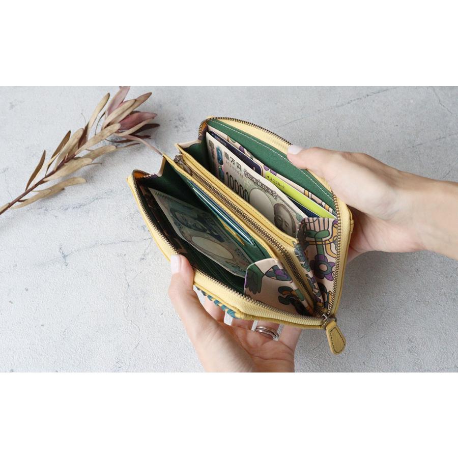 Jocomomola（ホコモモラ） ラウンドファスナー長財布 革かがり