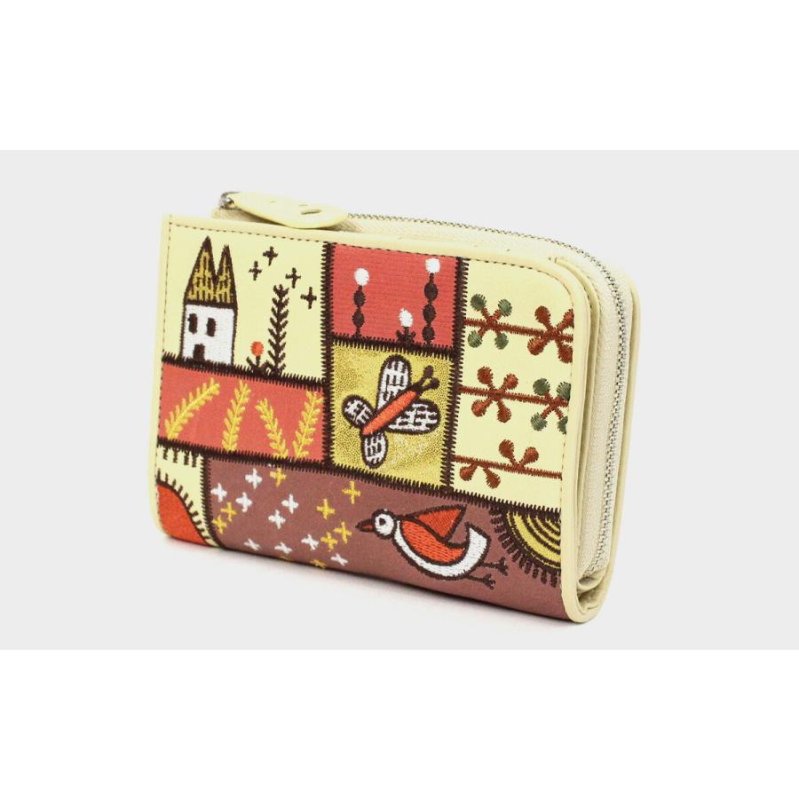 Jocomomola（ホコモモラ） 二つ折り財布 カンポ 牛革 ピッグ箔 5388000