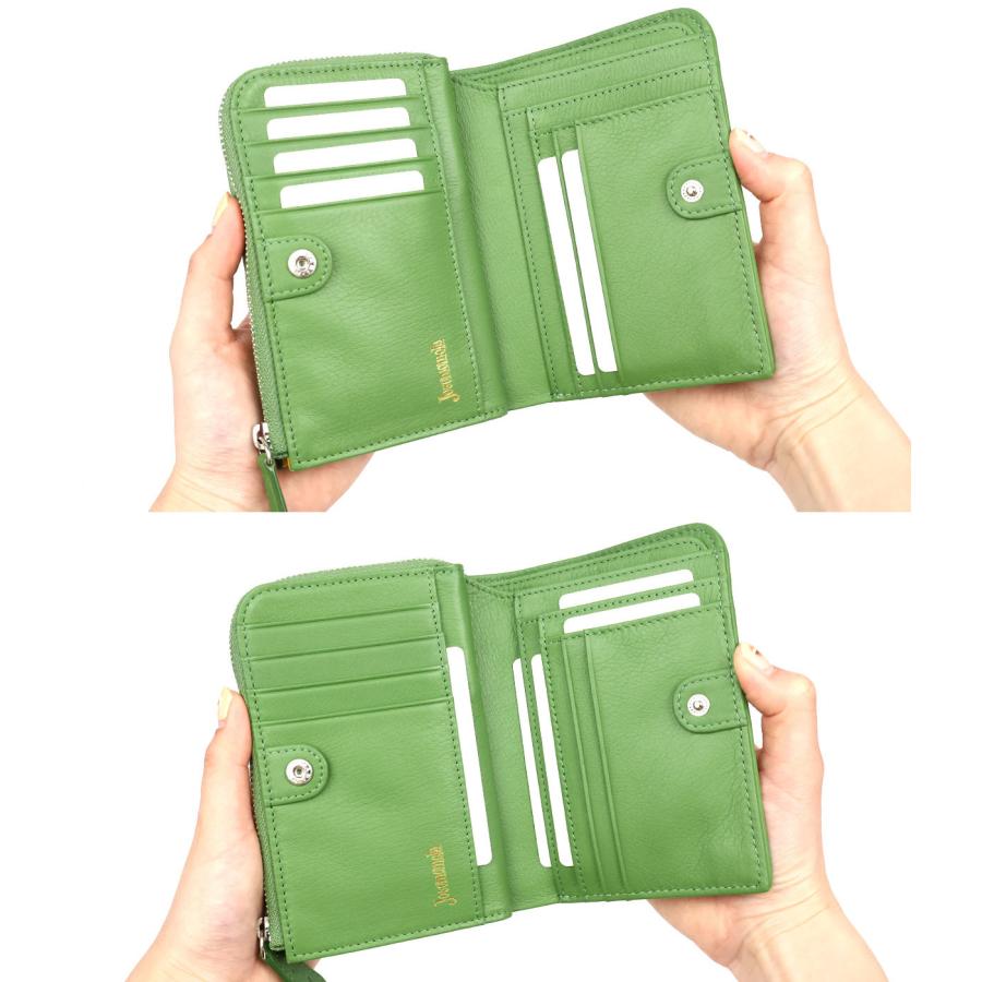 Jocomomola（ホコモモラ） 二つ折り財布 L字ファスナー カンポ2 牛革