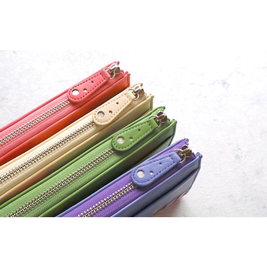 Jocomomola（ホコモモラ） L字ファスナー長財布 カンポ 牛革 ピッグ箔