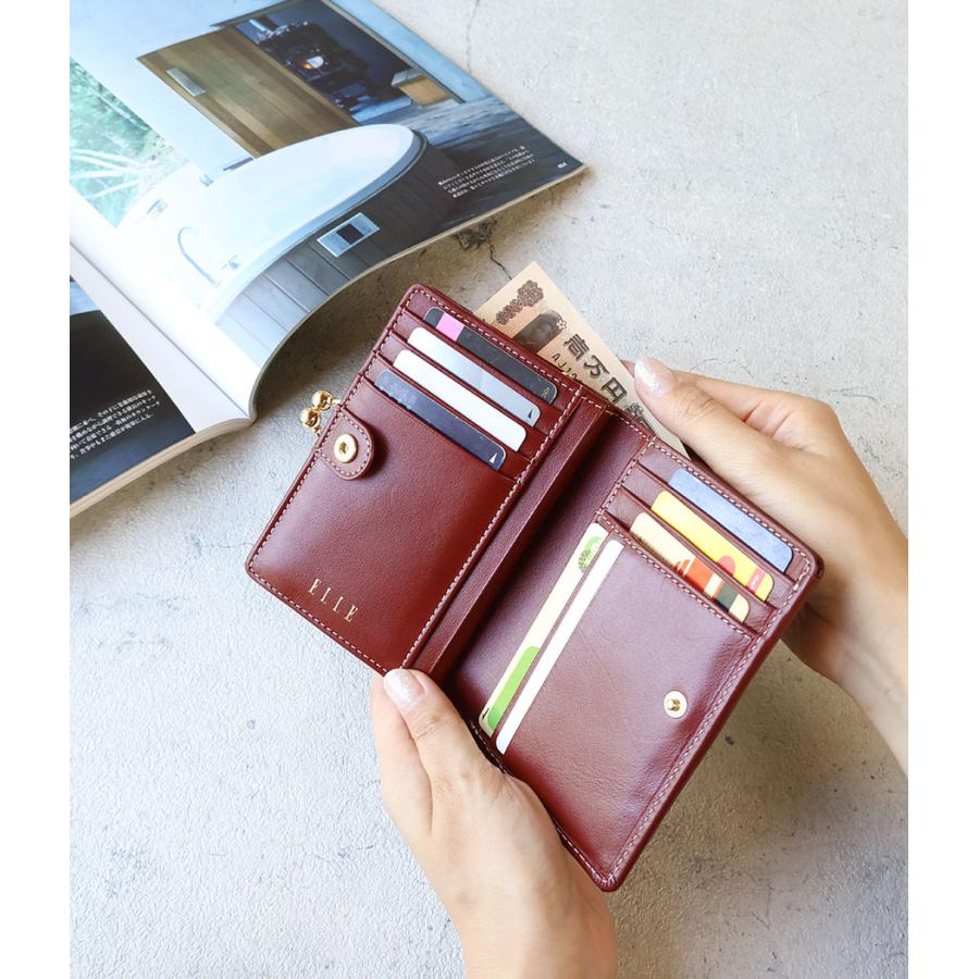 ELLE（エル） 二つ折り財布 がま口小銭入れ レディース シェリール3