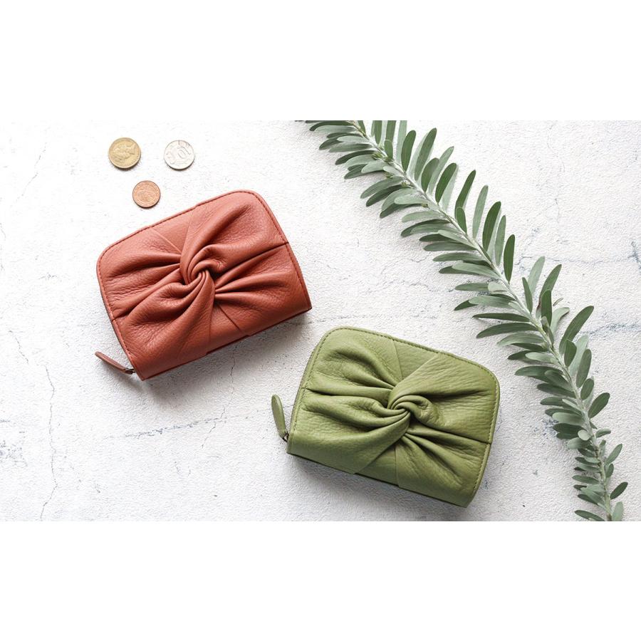 Sybilla（シビラ） 二つ折り財布 ラウンドファスナー小銭入れ リボン