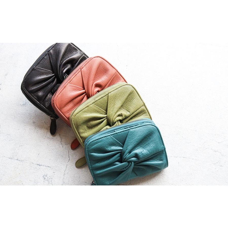 Sybilla（シビラ） 二つ折り財布 ラウンドファスナー小銭入れ リボン