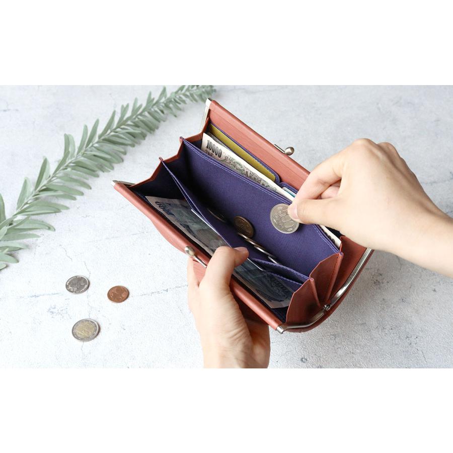 Sybilla（シビラ） がま口長財布 リボン エレガント 牛革 コルティーナ