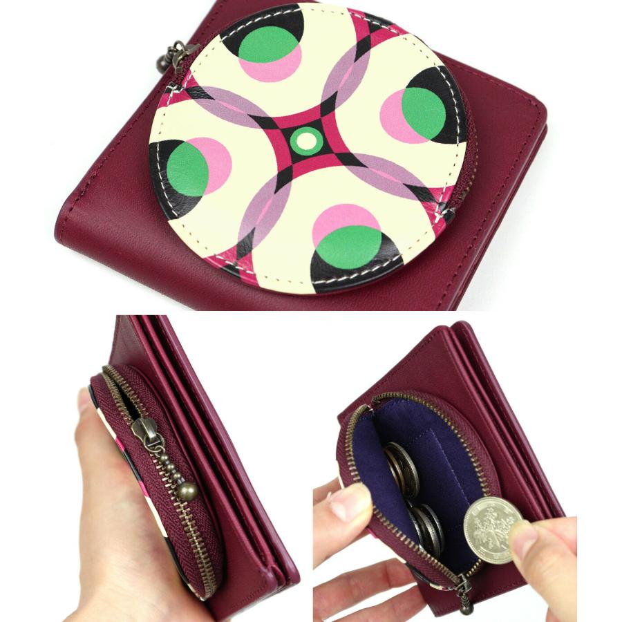Sybilla 二つ折り財布 プリント ユニーク 牛革 sybilla シビラ Sybilla 二つ折り財布 プリント ユニーク 牛革 sybilla シビラ