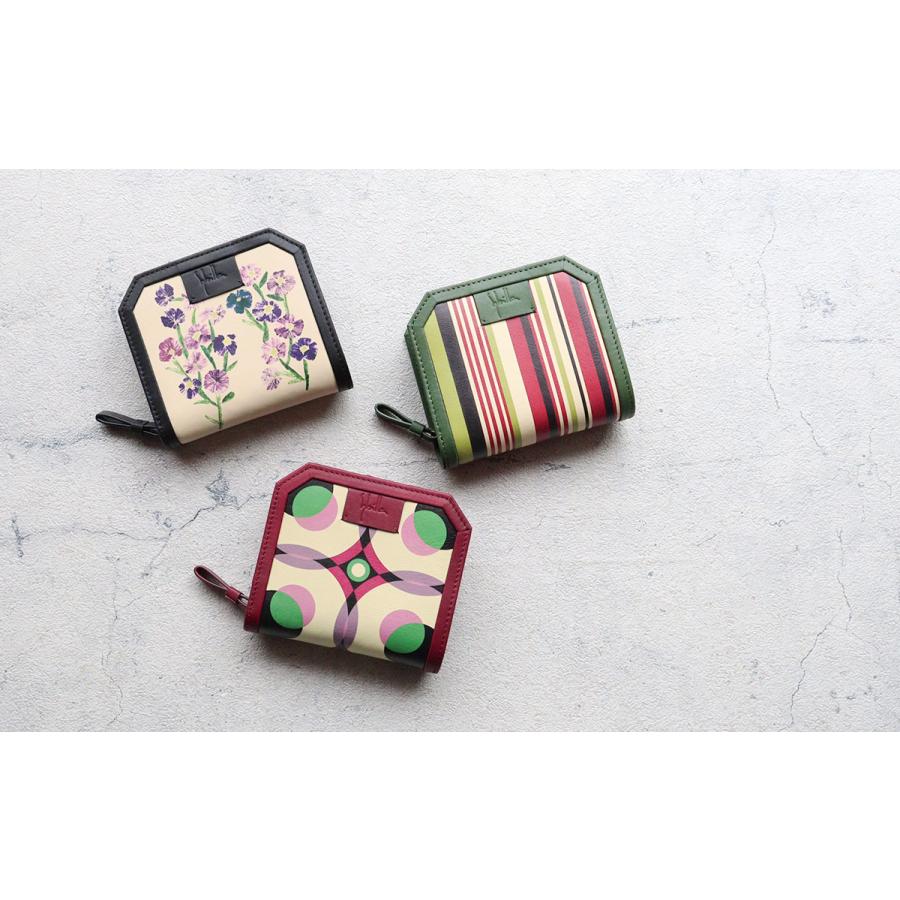 Sybilla（シビラ） 二つ折り財布 プリント ユニーク ラウンド