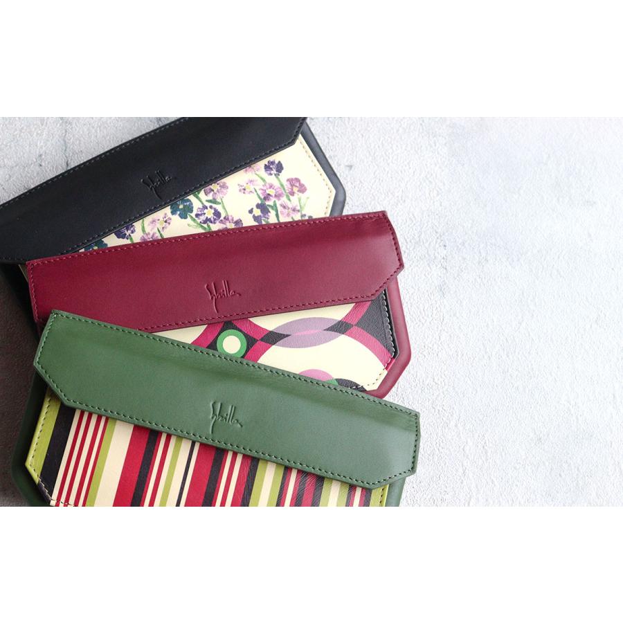Sybilla かぶせ長財布 プリント ユニーク 薄型 牛革 sybilla Sybilla かぶせ長財布 プリント ユニーク 薄型 牛革 sybilla
