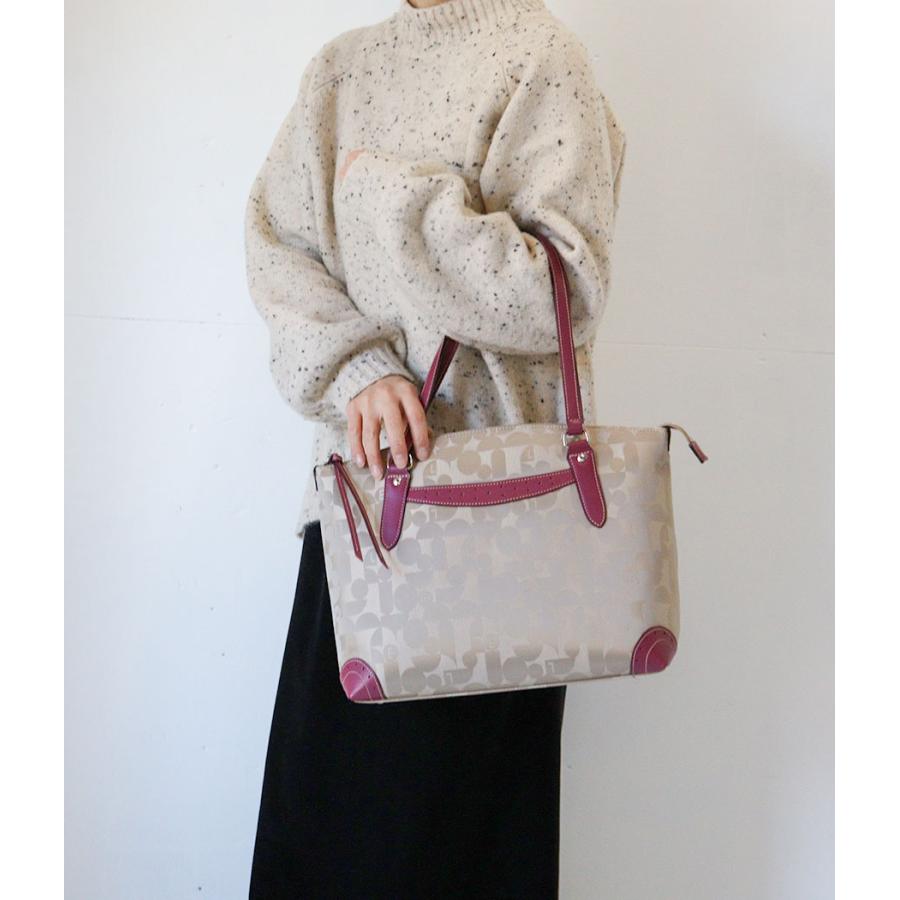 トートバッグ A4 レディース 軽量 ELLE (エル) シェリール 習い事 通学 サブバッグ 6430885 ナイロン×牛革 新色追加の画像