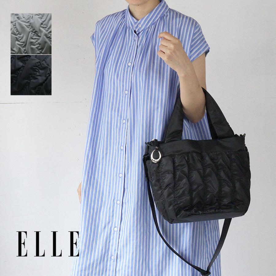 [美品] ELLE 2WAYトートバッグ ショルダーバッグ レディース 軽量 ELLE（エル） 新型 2WAYトートバッグ ショルダーバッグ レディース