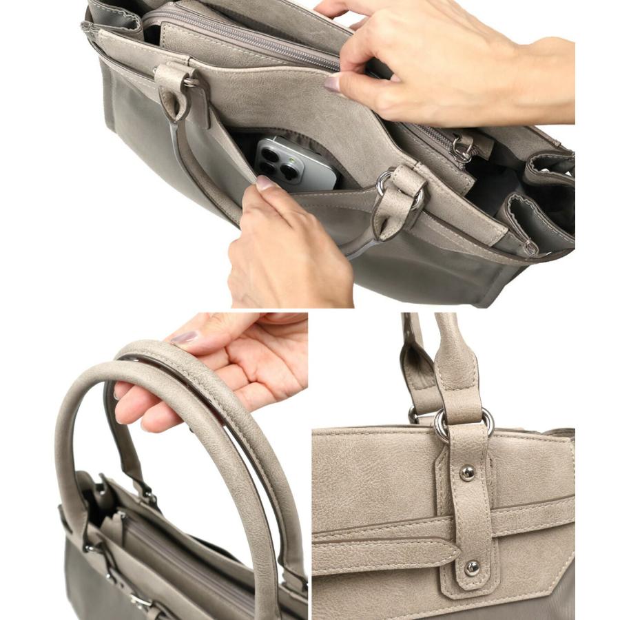 ELLE（エル） A4トートバッグ ビジネスバッグ ナイロン×合成皮革