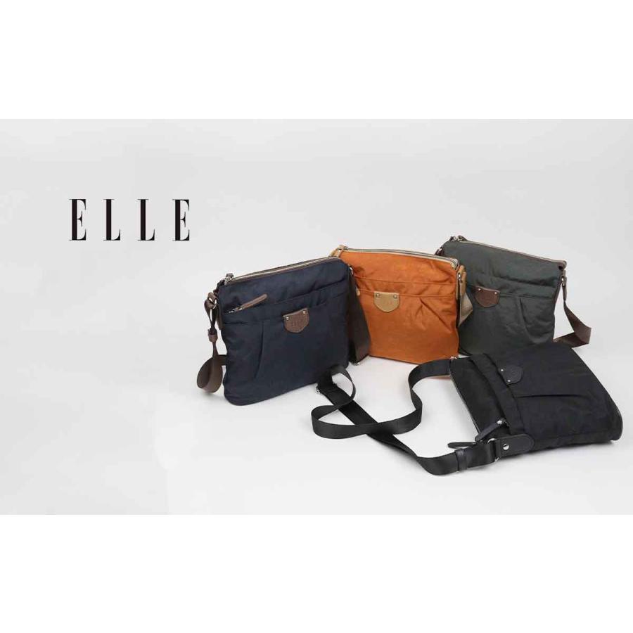 ELLE（エル） スクエアショルダーバッグ 軽い 軽量 旅行 デイリー
