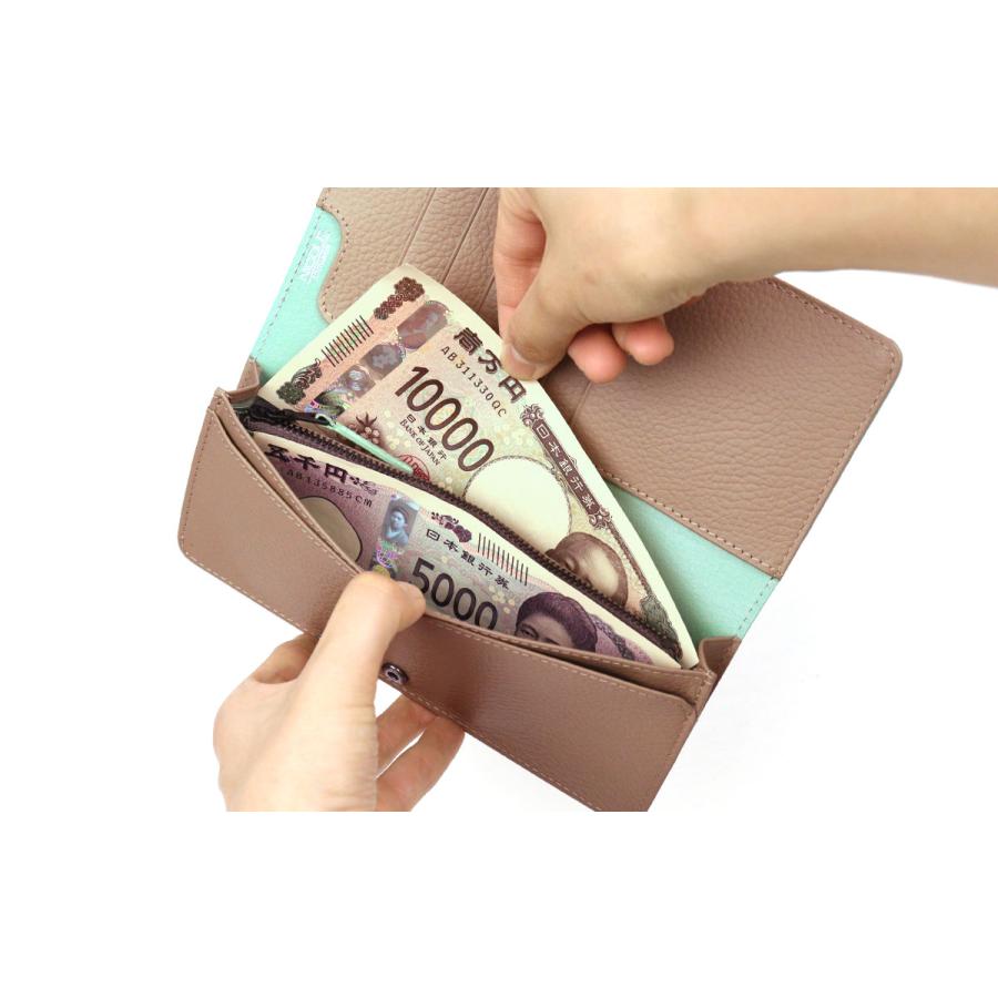 合馬公式アカウント2ページ PIERRE BALMAIN 本革 レディース NICOLE（ニコル） かぶせ長財布 薄型 SLIM スリム ダスティスカラー