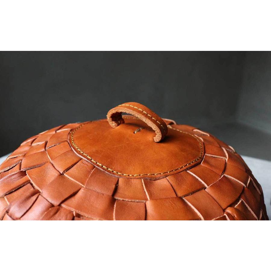 小物入れ ドーム型収納ケース 卓上 蓋つき おしゃれ メッシュレザー 本