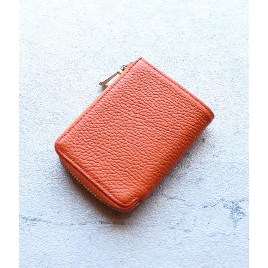 blancle 二つ折り財布 縦型 ファスナー財布 ボックス型小銭入れ 本革