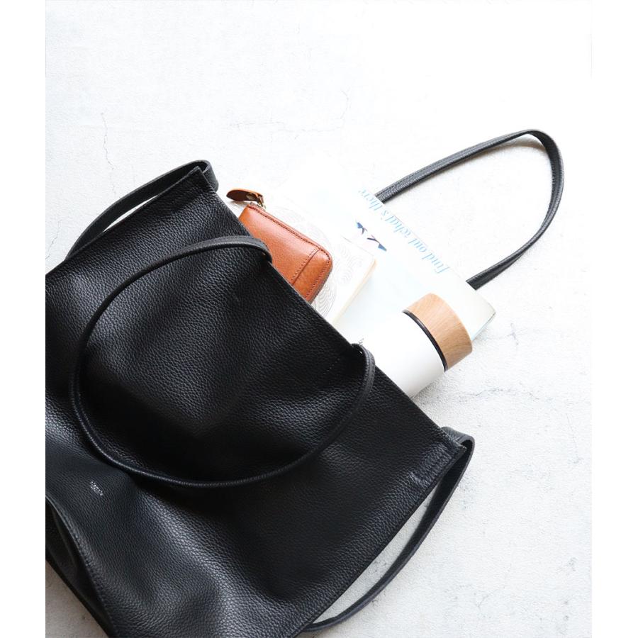 2WAYバッグ A4 トート 薄マチ 斜め掛け 本革 イタリーシュリンクレザー blancle ブランクレ S.LEATHER GUSSETTE 2WAY BAG 日本製 bc1371の画像