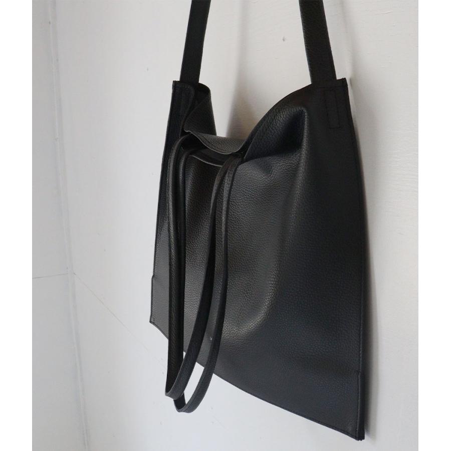 2WAYバッグ A4 トート 薄マチ 斜め掛け 本革 イタリーシュリンクレザー blancle ブランクレ S.LEATHER GUSSETTE 2WAY BAG 日本製 bc1371の画像