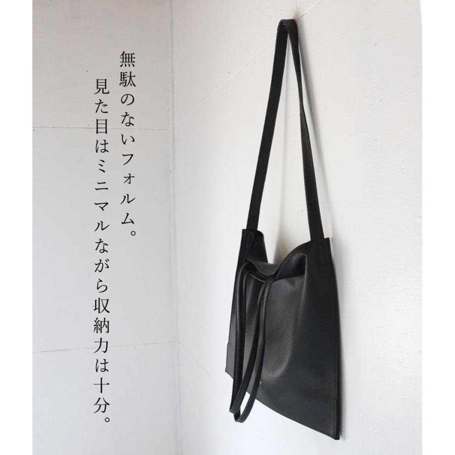 2WAYバッグ A4 トート 薄マチ 斜め掛け 本革 イタリーシュリンクレザー blancle ブランクレ S.LEATHER GUSSETTE 2WAY BAG 日本製 bc1371の画像