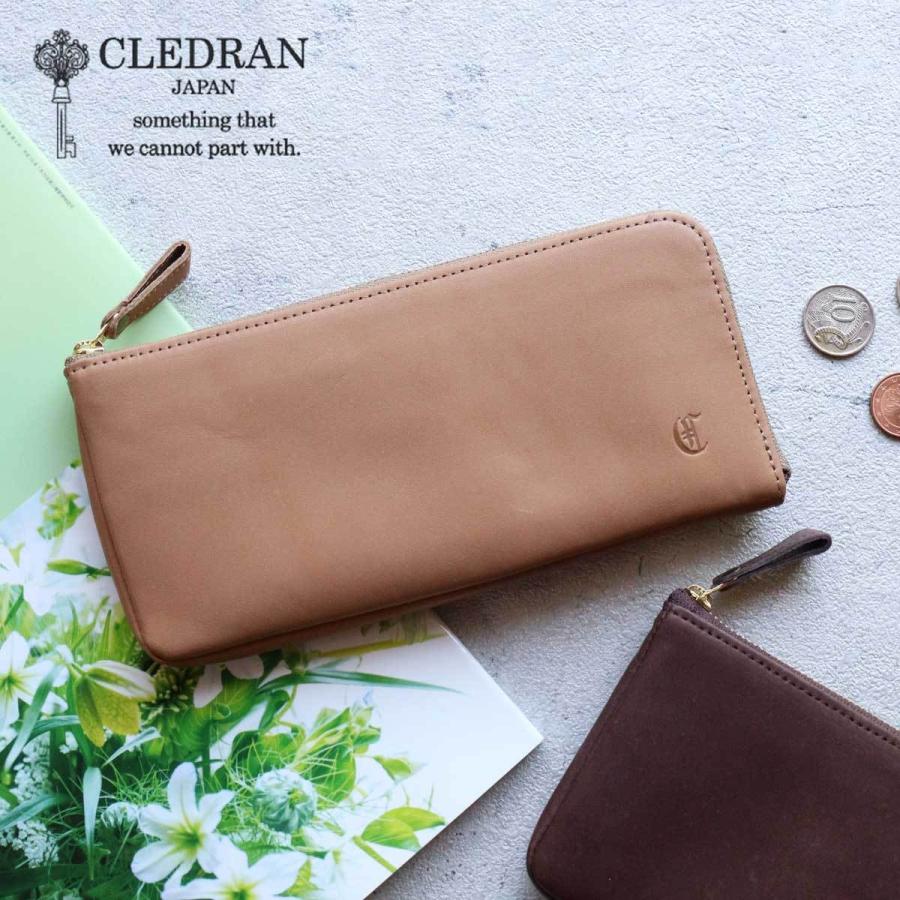 CLEDRAN 長財布 L字ファスナー 薄マチ 薄型 薄い クレドランMELO メロ  