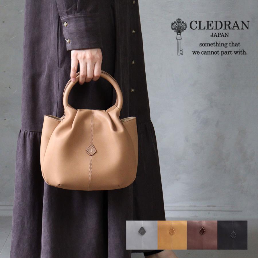 CLEDRAN ミニトートバッグ ハンドバッグ 雑誌掲載 レザー 本革