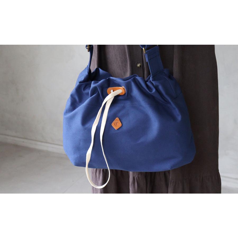 CLEDRAN（クレドラン） キャンバスショルダー 帆布 コットン 巾着 B5