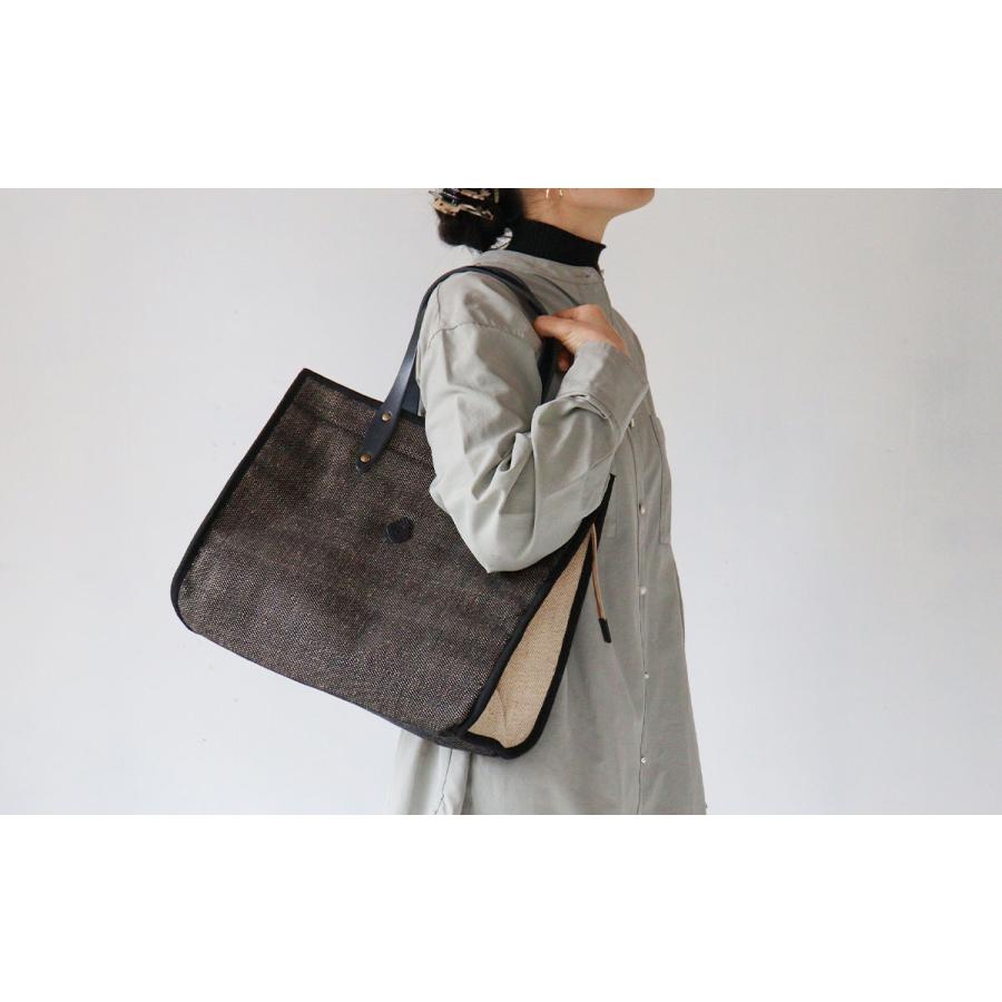 トートバッグ コットンジュート カゴバッグ A4 CLEDRAN クレドラン BICOLOR COTTON JUTE TOTE CL3664｜arista｜19