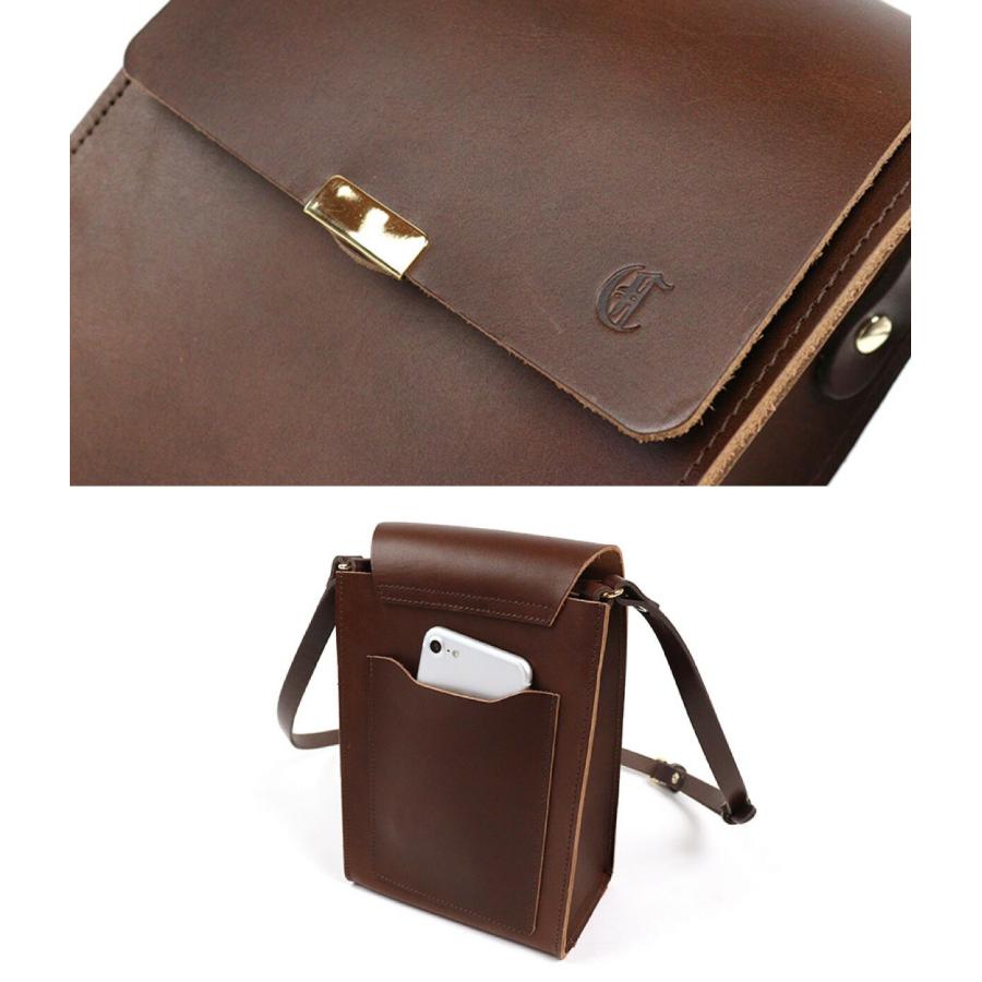 CLEDRAN（クレドラン） フラップショルダーバッグ 縦型 金具 QUER(クア