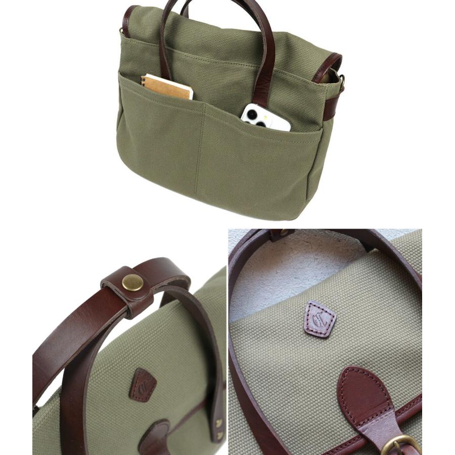 CLEDRAN 2WAYバッグ コットン×レザー フラップ クレドラン GRAN