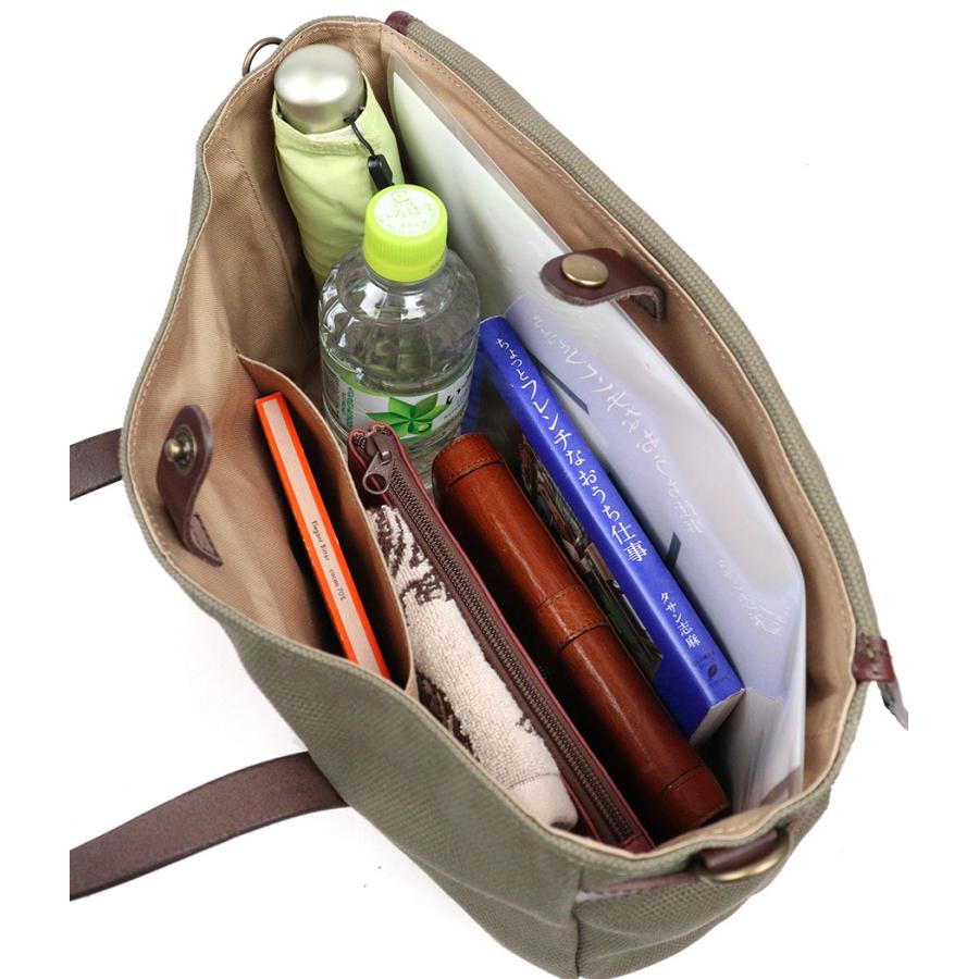 CLEDRAN（クレドラン） 2WAYバッグ コットン×レザー フラップ GRAN