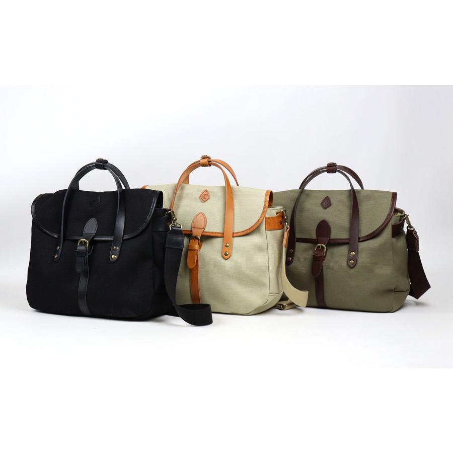 CLEDRAN 2WAYバッグ コットン×レザー フラップ クレドラン GRAN