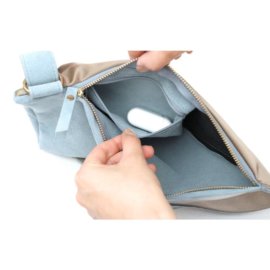 CLEDRAN（クレドラン） トライアングルショルダー ボディバッグ 人工