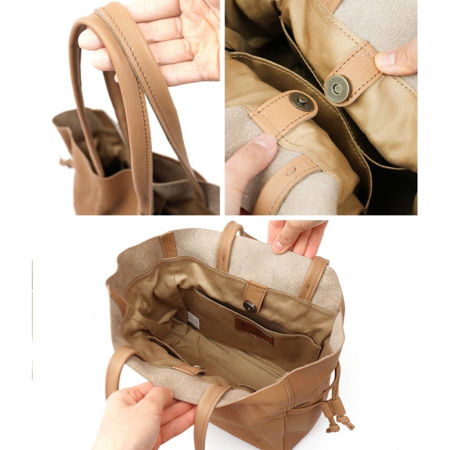 CLEDRAN（クレドラン） 巾着トートバッグ BULE (ブル) 本革 牛革 軽量