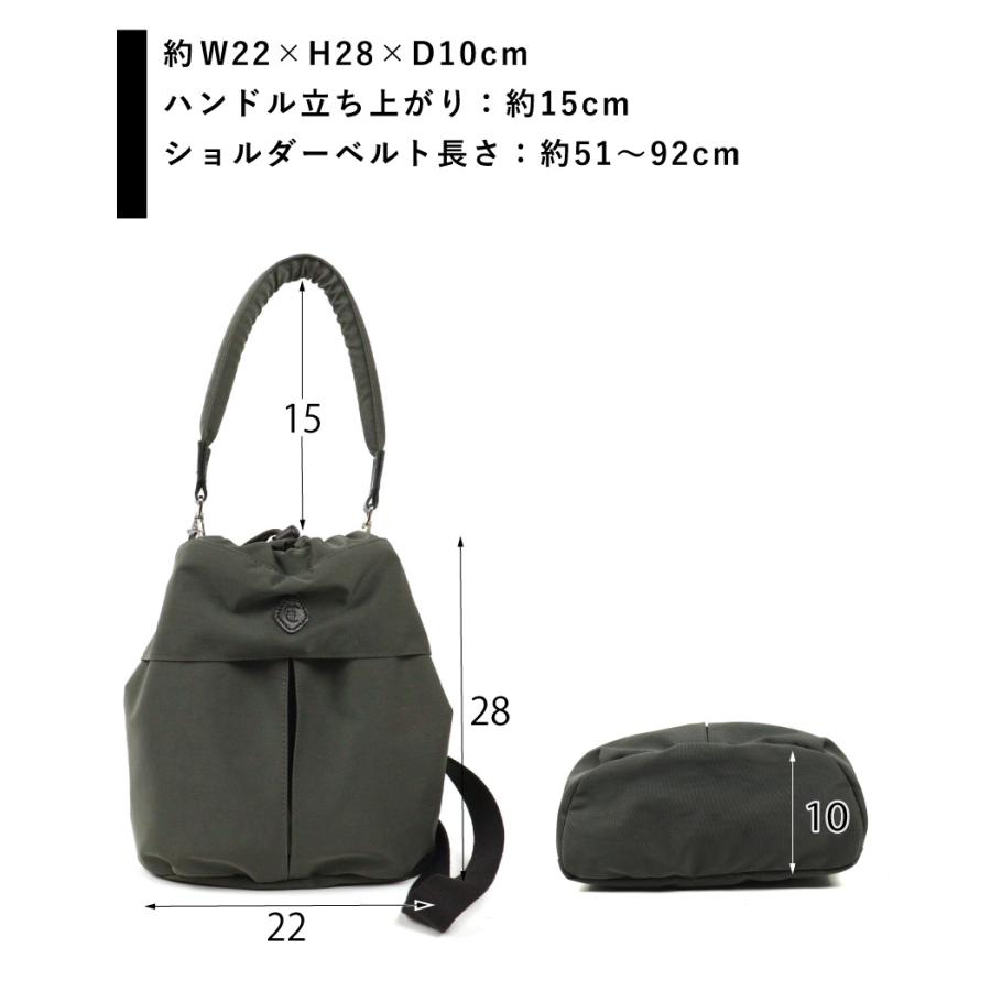CLEDRAN（クレドラン） 2WAYショルダーバッグ 巾着バッグ ナイロン