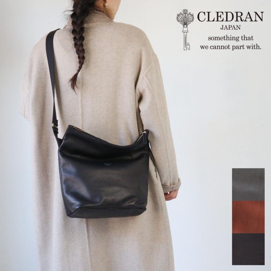 CLEDRAN（クレドラン） 縦型ショルダーバッグ GALE ガレ CROSS LEATHER