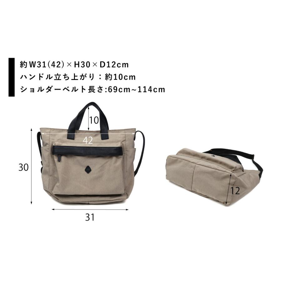2WAY ショルダーバッグ A4 軽量 ナイロン×牛革 CLEDRAN クレドラン ARU COMBI POKET SHOULDER CL3923 日本製の画像