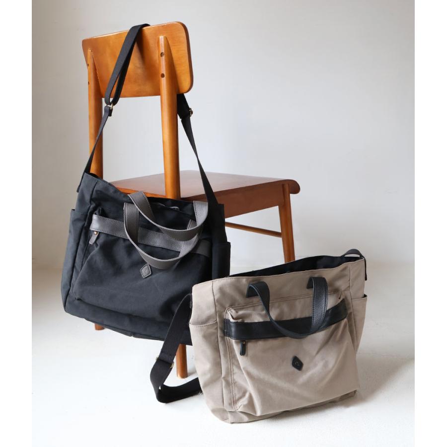 2WAY ショルダーバッグ A4 軽量 ナイロン×牛革 CLEDRAN クレドラン ARU COMBI POKET SHOULDER CL3923 日本製の画像