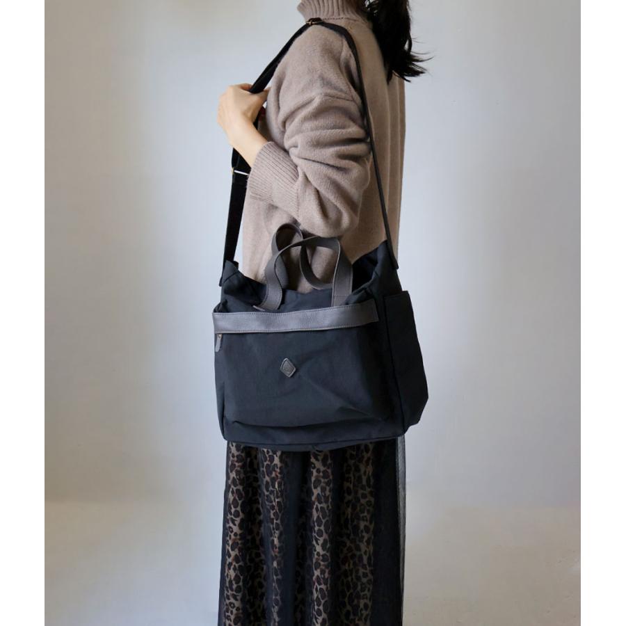 2WAY ショルダーバッグ A4 軽量 ナイロン×牛革 CLEDRAN クレドラン ARU COMBI POKET SHOULDER CL3923 日本製の画像