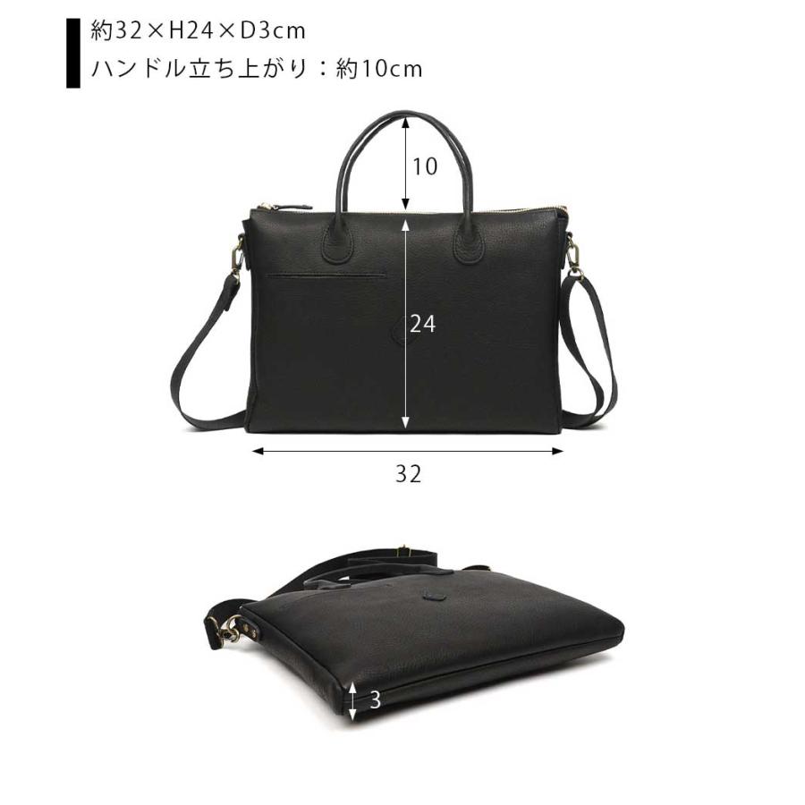 2WAYトートバッグ ビジネスバッグ CLEDRAN クレドラン CORE A4 FLAT 2WAY BAG 本革 牛革 CL3936 日本製の画像