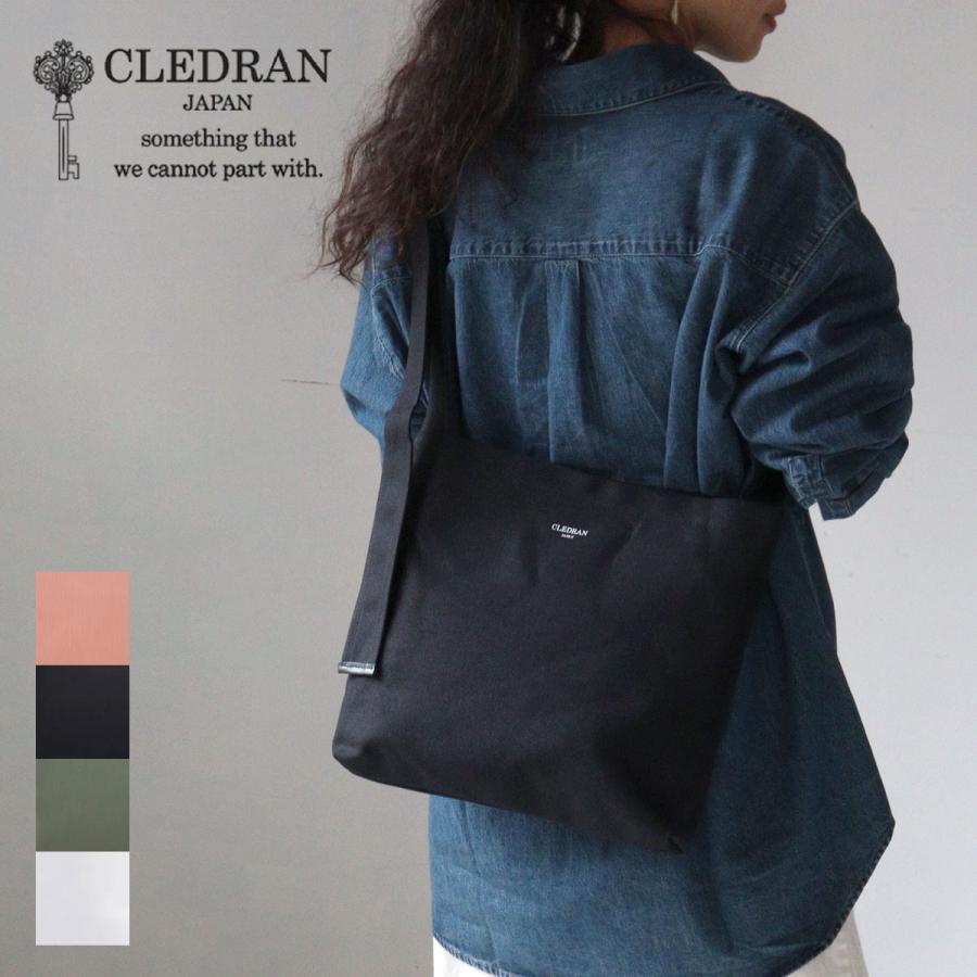CLEDRAN（クレドラン） キャンバスショルダーバッグ 帆布 斜め掛け 薄