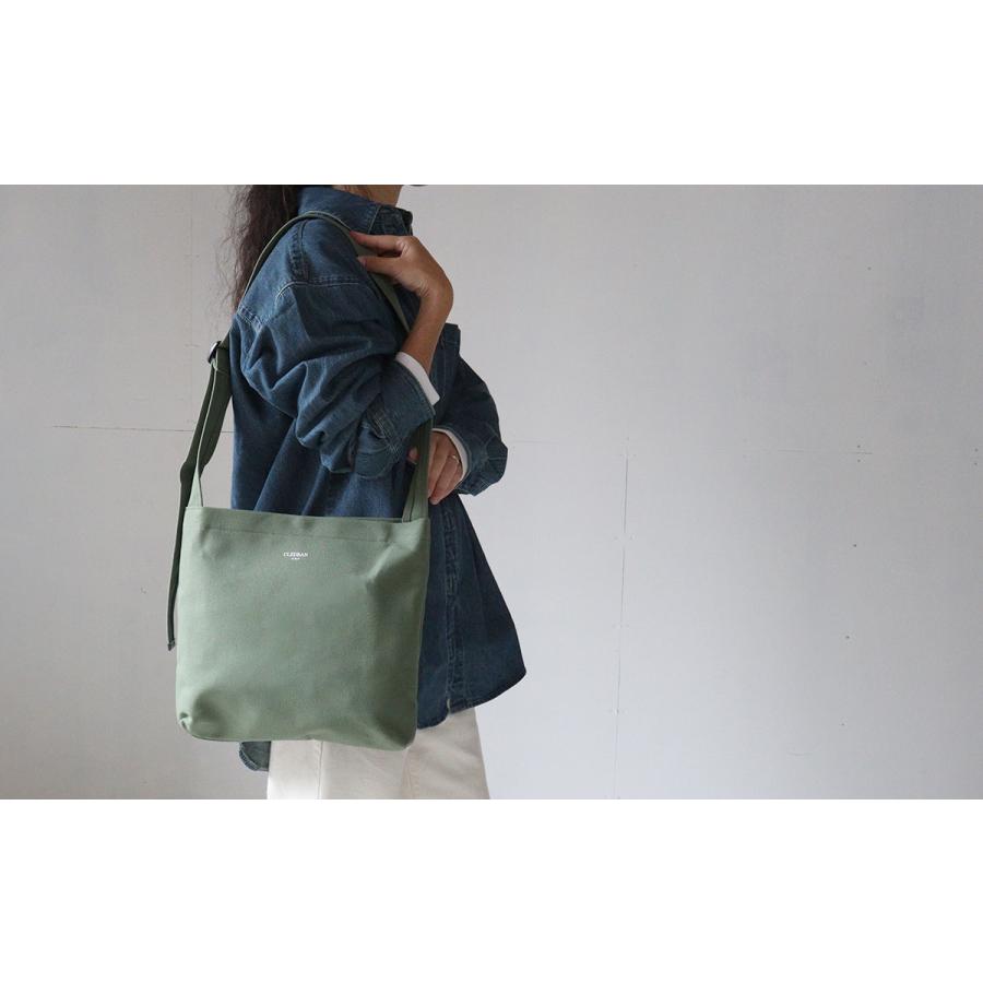 CLEDRAN（クレドラン） キャンバスショルダーバッグ 帆布 斜め掛け 薄