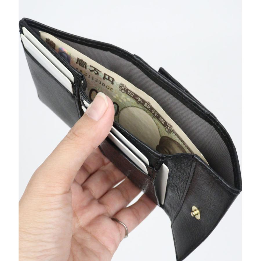 新品未使用★CLEDRAN クレドラン NOS(ノス) ブラック CLEDRAN（クレドラン） 三つ折り財布 コンパクト ボックス型小銭入れ