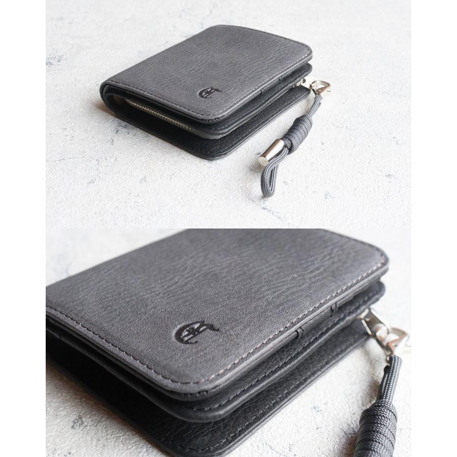 CLEDRAN（クレドラン） 2つ折り財布 縦型 バイカラー ストラップ付