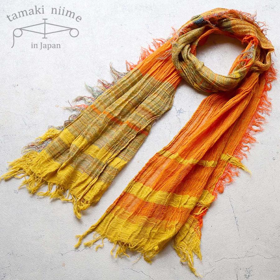 tamaki niime 播州織 コットンショールM roots shawl MIDDLE 45×180cm