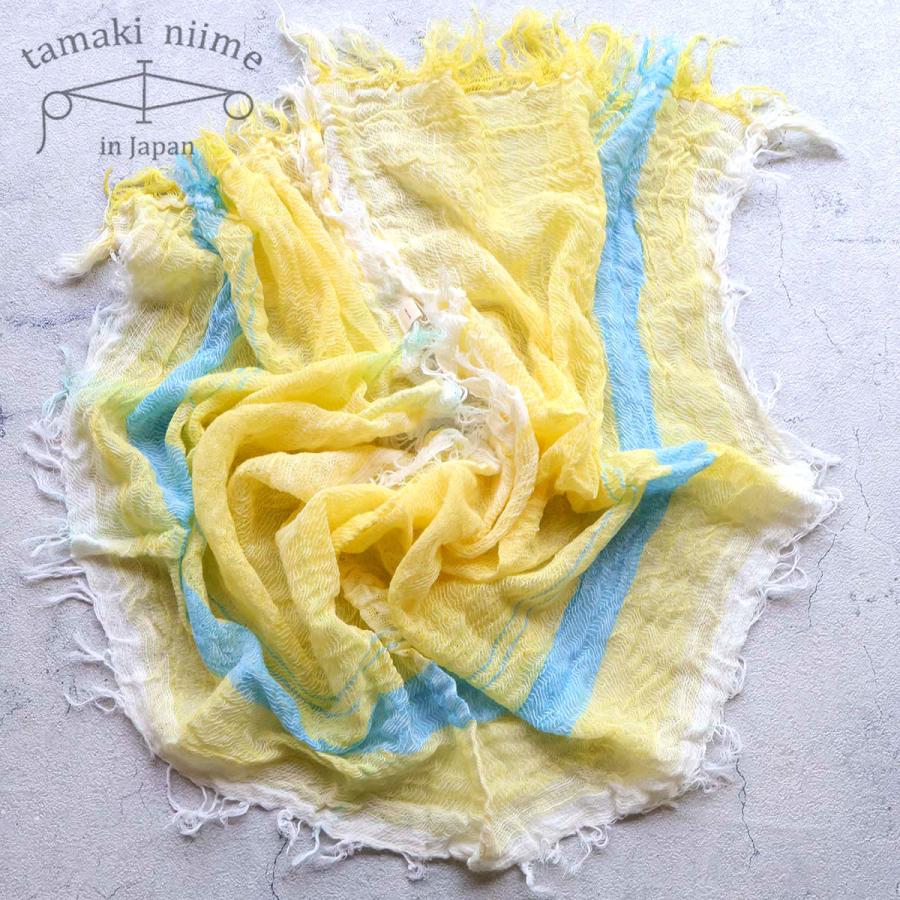 tamaki niime 播州織 コットンショールS roots shawl SMALL 44×118cm