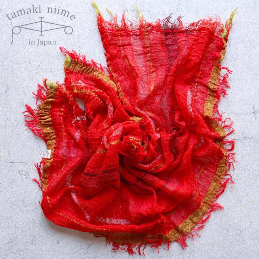 tamaki niime 播州織 コットンショールS roots shawl SMALL 44×118cm
