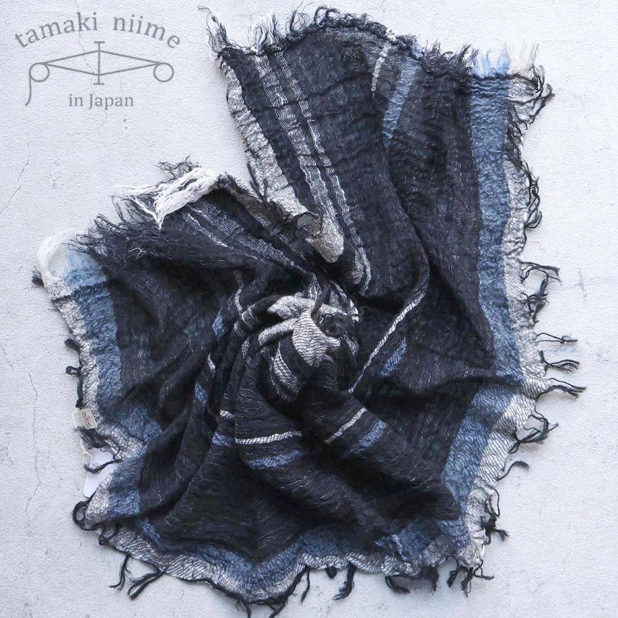 tamaki niime 播州織 コットンショールS roots shawl SMALL 44×118cm