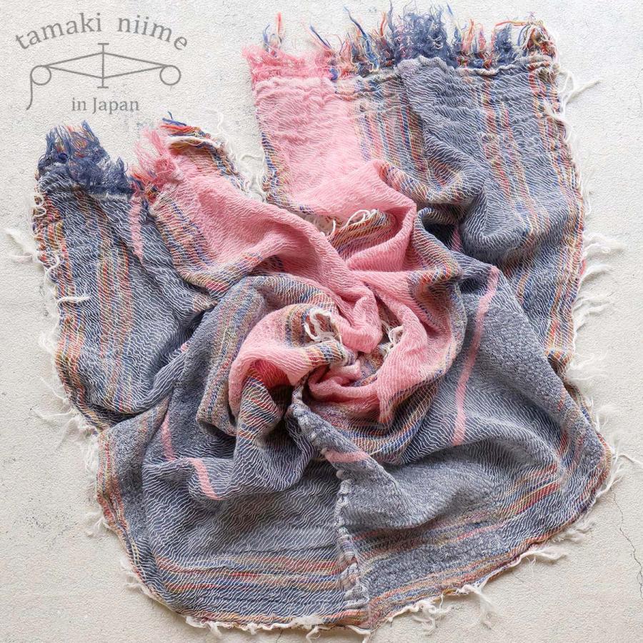 tamaki niime 播州織 コットンショールS roots shawl SMALL 44×118cm